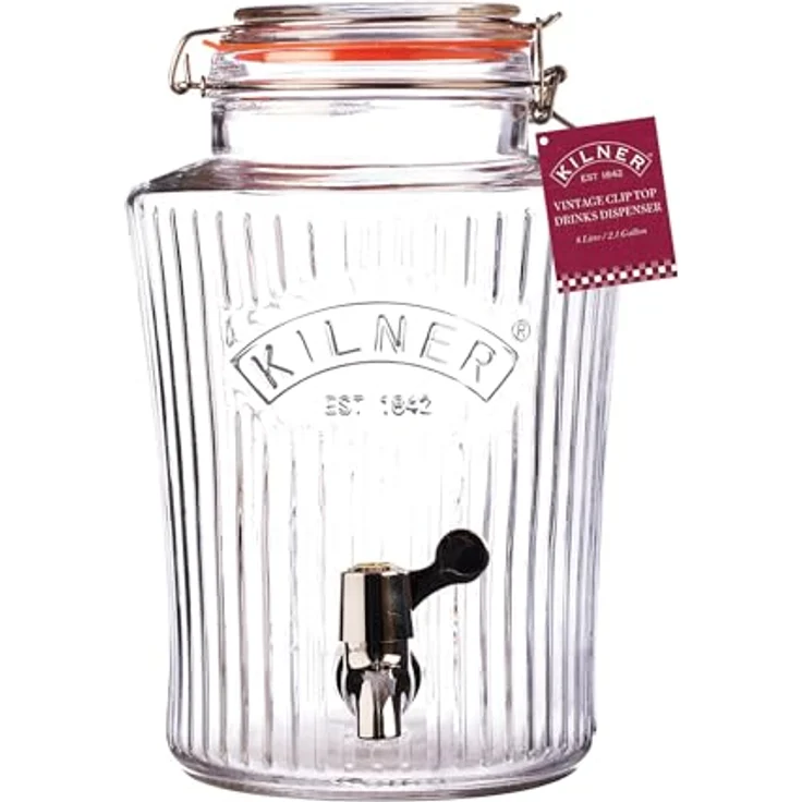 Kilner Vintage Getränke-Spender, durchsichtig, 19 x 25 x 30 cm, 5 Liter – Bild 2