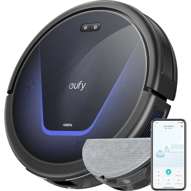 eufy G50 Hybride Robotstofzuiger, 4.000 Pa Saugkraft, Dynamische Navigation, Dweilen en Stofzuigen in één Gerät, Geschikt voor Huisdierharen – Bild 1