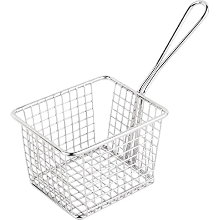 Assheuer + Pott APS 40621 Servier-Frittierkorb SNACKHOLDER, Edelstahl, 13 x 10,5 cm, Höhe 9 cm