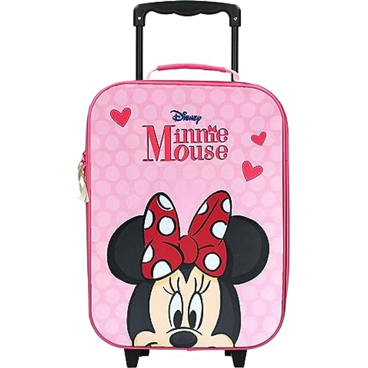 Vadobag Trolley Minnie Mouse Star Of The Show, niedlicher Minnie Mouse-Print, praktische Doppelreißverschluss und ausziehbarer Griff – Bild 2