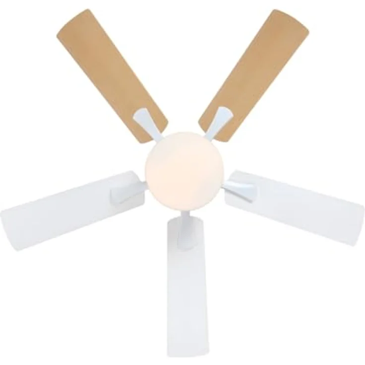 Westinghouse Nevada 7316340, 105 cm Deckenventilator in Mattweiß mit Opalmilchglas, für Innen- und Außenbereiche, umschaltbarer Sommer-Winterbetrieb – Bild 4