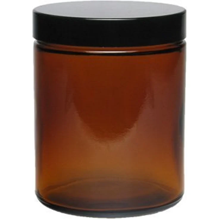 Viva Haushaltswaren 6 braune Glastiegel 180ml - Salbentiegel-Cremetiegel Gewürzgläser aus Braunglas inkl. Beschriftungsetiketten Glasdose, Glas, 6.6 x 6.6 x 8.1 cm, 6-Einheiten – Bild 5