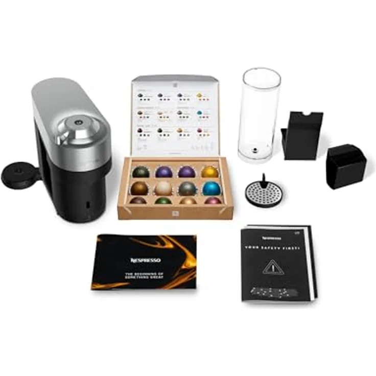 Krups Nespresso-Kapsel-Automat XN930T Nespresso Vertuo Pop Plus titan, Kaffeekapselmaschine mit 5 Tassengrößen und One-Touch-System – Bild 7