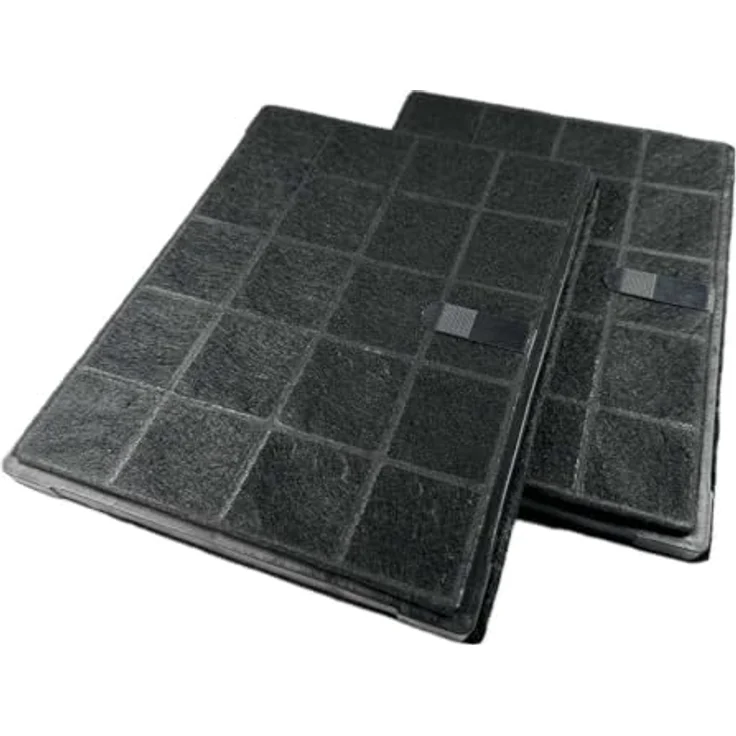 AIR2GO Aktivkohlefilter ECFB01 / AFFCAF16 (2 Stück), hält Fett-, Koch- und Fischgeruch zurück, 237x192x10mm – Bild 1