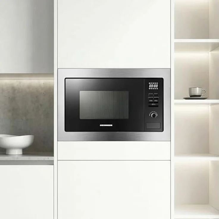 HEINNER HMW-MDBI25GDIX Einbau-Mikrowellenofen – 25L, Digitale Steuerung, 900W Mikrowellenleistung, 1000W Grill, Edelstahl-Design, 21 Automatische Programme, 5 Jahre Garantie – Bild 3
