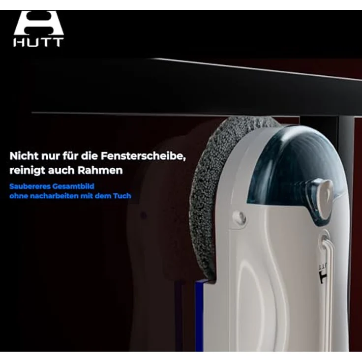 HUTT Fensterputzroboter 10, Innovativer Fenstersauger mit Dual-Mode-Reinigung und präziser Eckenreinigung, schwarz – Bild 5