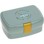 LÄSSIG Kinder Lunchbox Brotdose mit herausnehmbarer Unterteilung, BPA-frei/Adventure Bus, 1 Stück (1er Pack), mint