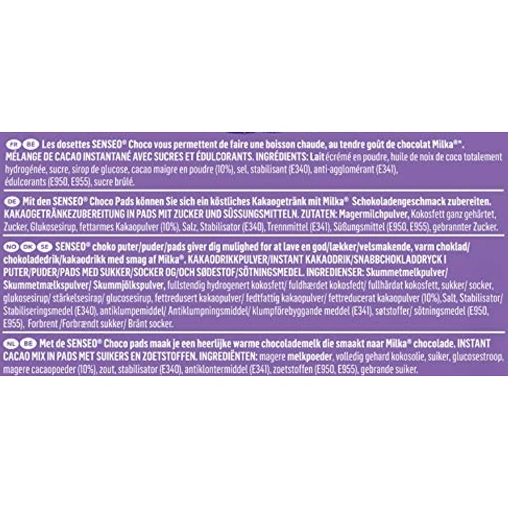 Senseo Milka Choco Pads 10er Set, Schokoladengetränk, Kakaogetränk, Kaffeepads, 10 x 8 Pads - Portionen – Bild 9