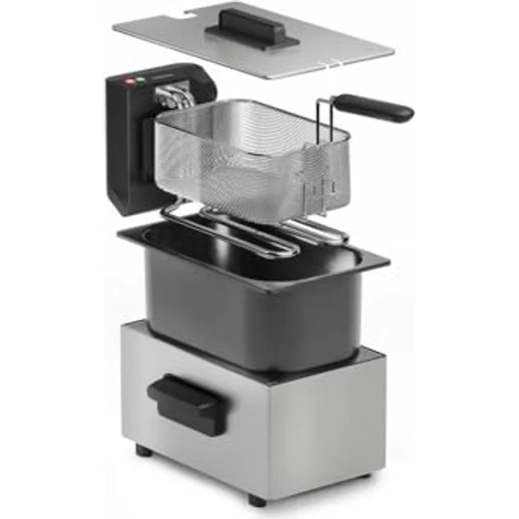 Tristar FR-9334 Fritteuse 3 l - Edelstahlgehäuse, einstellbarer Thermostat, 2000 W – Bild 5