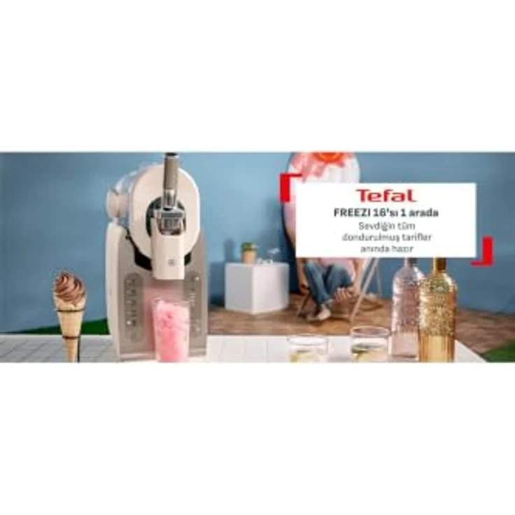 Tefal Freezi IG803A, 16-in-1 Softeis- & Slushmaschine mit 1 l Kapazität, weiß – Bild 4