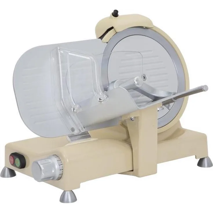 RGV Luxury 25 Ivory Edition, Aufschnittmaschine mit maximaler Scheibendicke von 1,6 cm, Elegantes Design in Elfenbein