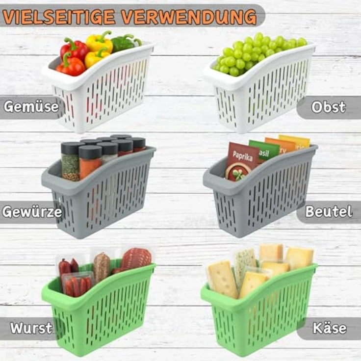 Engelland Korbeinsatz Kühlschrank-Organizer, BPA-freier Kunststoff, 29x13x17.5 cm, robust und platzsparend – Bild 4