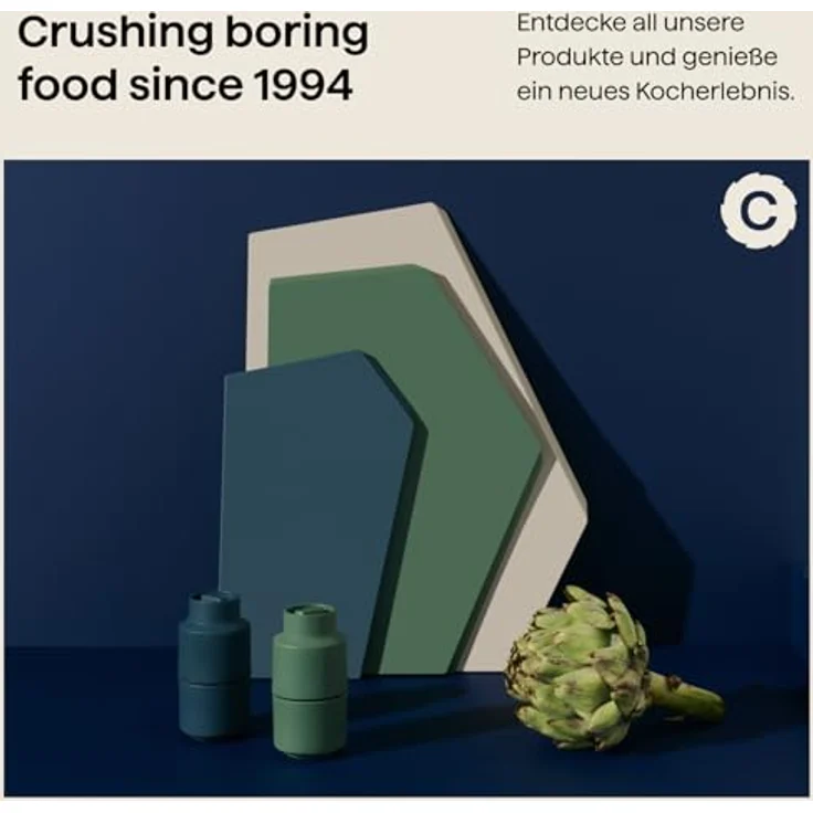 Crush Grind Gewürzmühle Billund 11.6 cm, Dunkelblau, Pfeffermühle + Salzmühle, Blau, Biozirkulärer Kunststoff, Manuell – Bild 7
