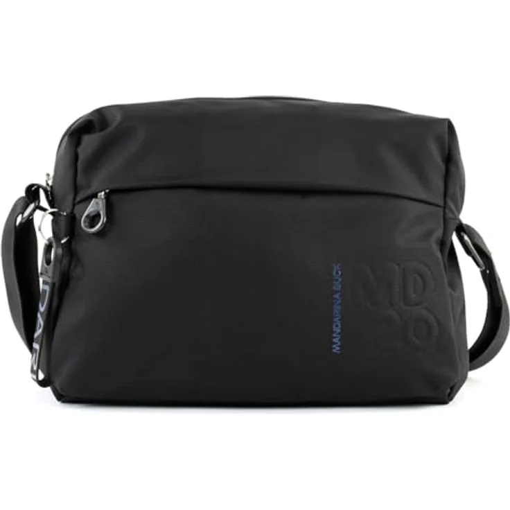 Mandarina Duck MD20 Umhängetasche, 28 cm, schwarzes Mitrix-Material, verstellbarer Trageriemen, praktische Fächer für optimale Organisation – Bild 1