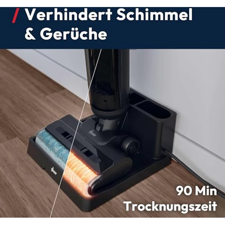 Hoover Nass-Trocken-Sauger HW3P10 011, beutellos, kabellos, mit ANTI-TWIST-Technologie und intelligentem Sprachassistenten, Farbe Ice Grey – Bild 7