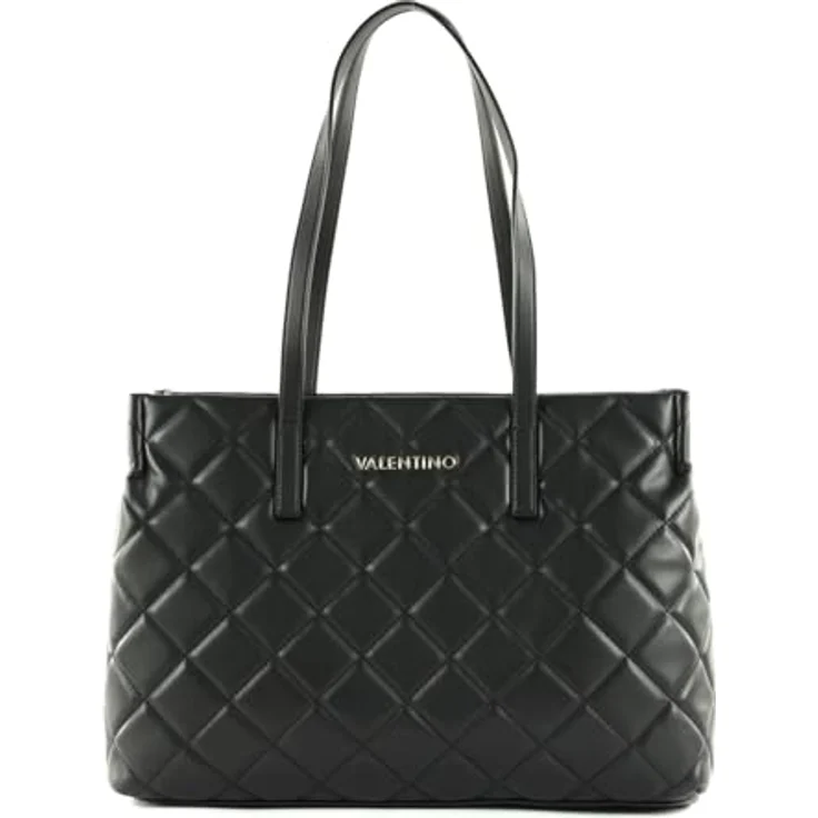 VALENTINO BAGS Shopper OCARINA, Lacklederimitat, Logoschriftzug, NERO – Bild 2