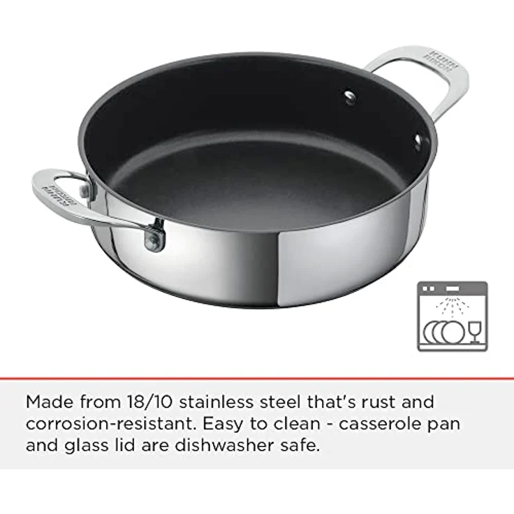 KUHN RIKON Allround Servierpfanne Topf mit Glasdeckel, 24 cm, Edelstahl, für alle Herdarten inkl. Induktion – Bild 5