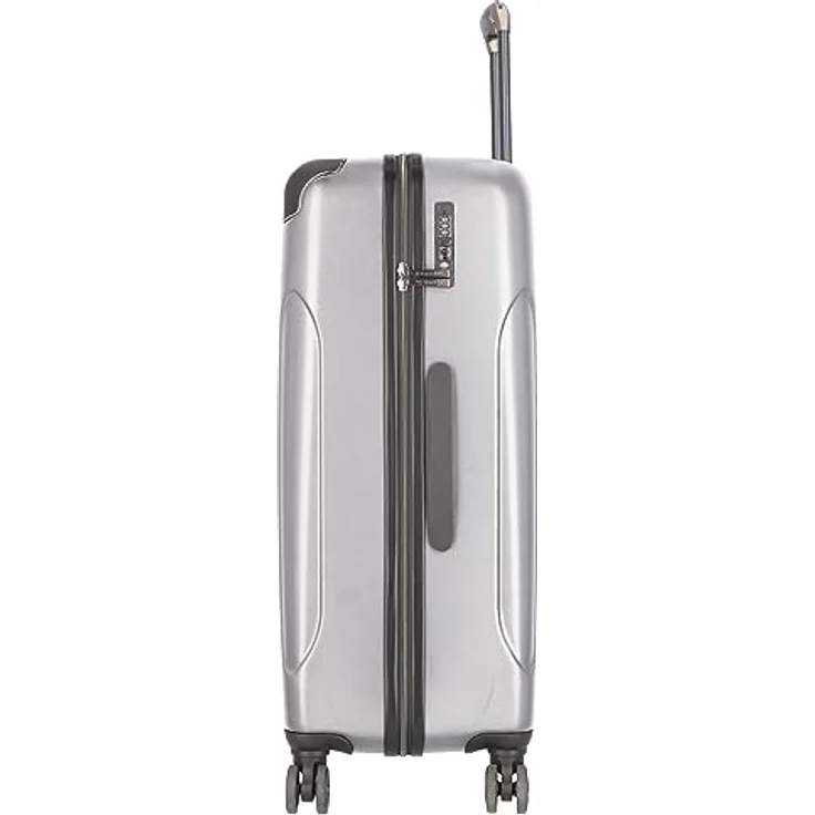 Bugatti Valencia Koffer & Trolley groß | Hergestellt aus ABS mit arretierbarer Griff, Kreuzpackgurt, 4 Rollen und einem TSA-Schloss | 51 cm x 30 cm x 77 cm – Bild 3