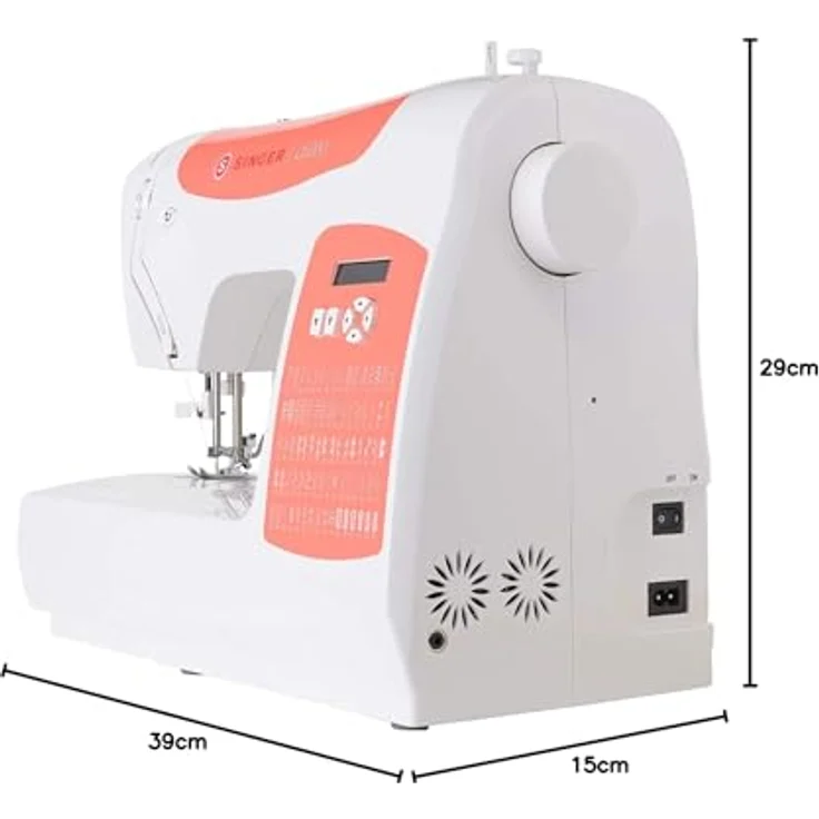 Singer C 5205 rot Freiarm-Nähmaschine 60 Nähprogramme Nählicht Rückwärtsnähen Freiarm-Nähmaschine, rot – Bild 2