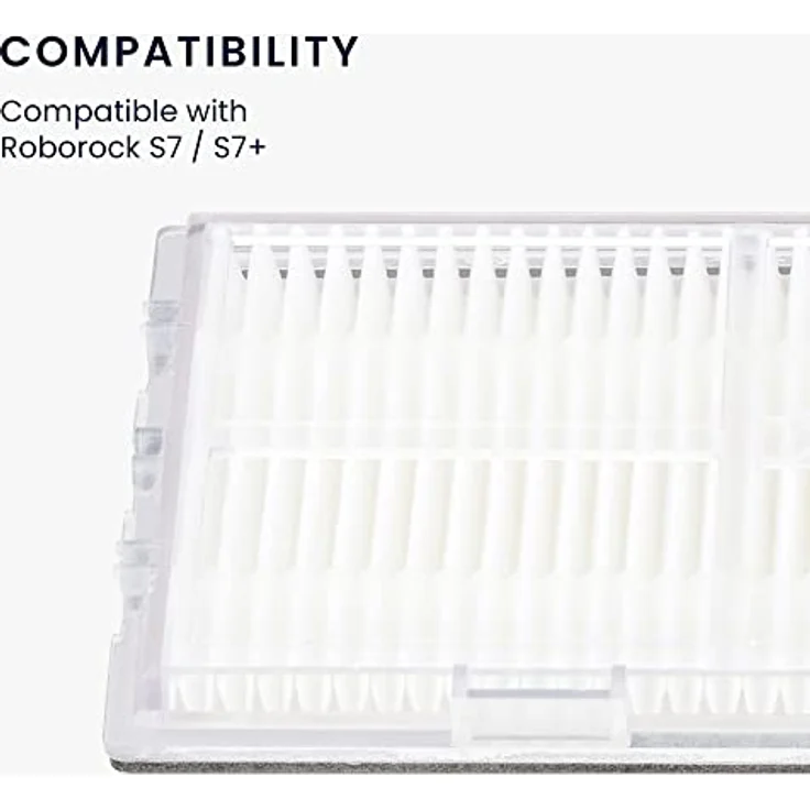 kwmobile Filter Set kompatibel mit Roborock S7 S7+ T7S - 2x Ersatzfilter Hochleistungsfilter für Saugroboter - Staubsauger Zubehör – Bild 2