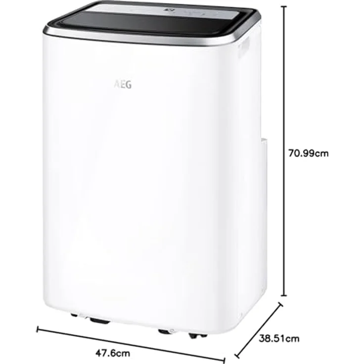 AEG Chillflex Pro AXP26U338CW mobiles Klimagerät (LED Display, Touch-Buttons, Fernbedienung, 30-40 m², Kühlfunktion, Ventilator, Entfeuchtungsfunktion, Automatik, weiß-silber-schwarz) – Bild 11