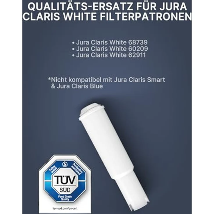 "Comedes Wasserfilter 8er Set, einsetzbar statt Jura Claris White, passend für Jura Impressa Serien E, J, S, X, X, Z" – Bild 3