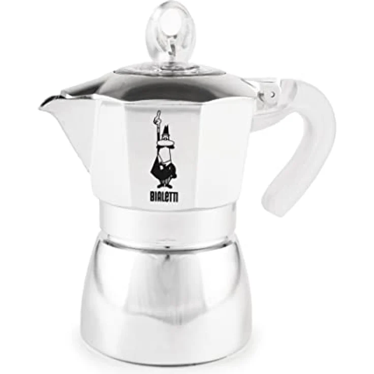 Bialetti Dama PURE ICE, Espressokocher für 3 Tassen, Aluminium mit Silikongriff, Silber – Bild 1