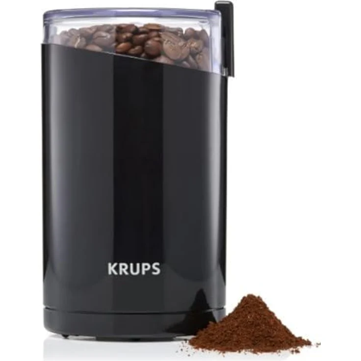 Krups F203 Kaffee- und Gewürzmühle, Ein-Hand-Bedienung, 250 Watt, schwarz – Bild 2
