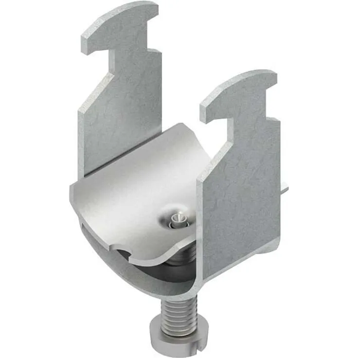 NIEDAX Bügelschelle 42-46mm, 1-fach für C-Profilschiene, halogenfrei, feuerverzinkte Stahlkonstruktion