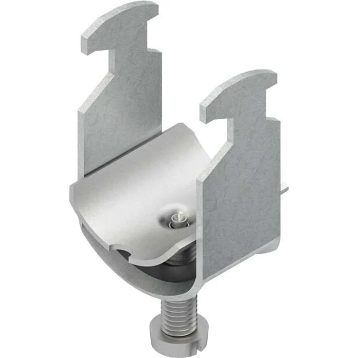 NIEDAX Bügelschelle 42-46mm, 1-fach für C-Profilschiene, halogenfrei, feuerverzinkte Stahlkonstruktion
