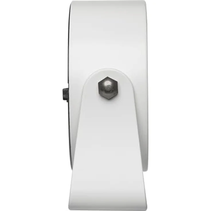 TFA Dostmann Analoger Designwecker 60.1042.02, Nachttisch-Wecker aus Metall mit Hintergrundlicht, weiß, lautlosem Sweep-Laufwerk – Bild 5