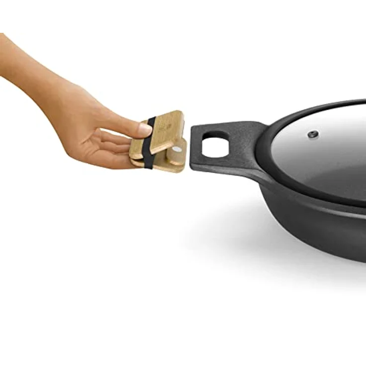 BRA Market Niedriger Kochtopf 36 cm, Aluminiumguss mit Antihaftbeschichtung, PFOA-frei, für alle Herdarten geeignet, 7 Liter Fassungsvermögen – Bild 3