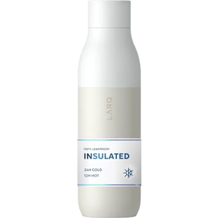 LARQ Bottle Twist Top 740ml - Isolierte Edelstahl-Trinkflasche | Thermoskanne, BPA-frei | Wiederverwendbare Wasserflasche für Camping, Büro und Reisen | Hält Getränke kalt und heiß, Granite White – Bild 2