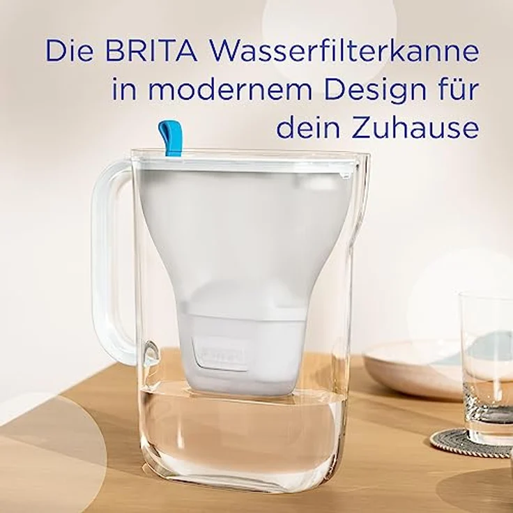 BRITA Wasserfilter-Kanne Style hellblau (2,4l) inkl. 1x MAXTRA PRO All-in-1 Kartusche – Filter im modernen Design für den Kühlschrank zur Reduzierung von Kalk, Chlor, Metalle wie Blei & Kupfer – Bild 2