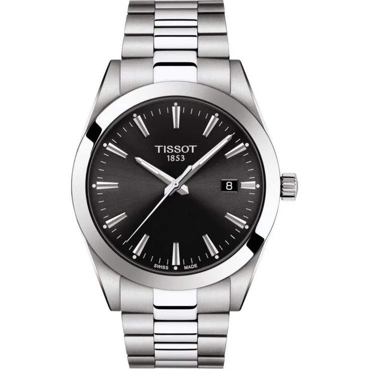 Tissot Chronograph Tissot Herren-Uhr T1274101105100 Edelstahl/schwarz, mit Saphirglas, 10 bar Wasserdichtigkeit