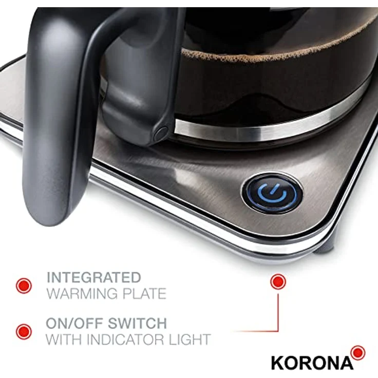 Korona 10295 Kaffeemaschine, Pour-over-Verfahren, zwei Heizsysteme, Edelstahl – Bild 4