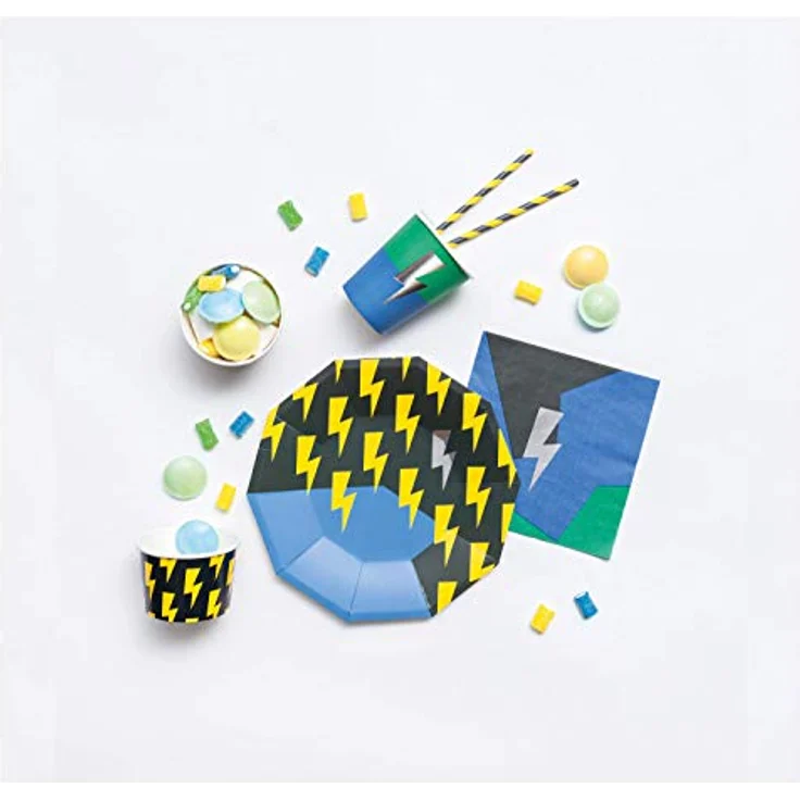 folia 45303 - Party - Box Boys, 42 Teile (für ca. 6 Personen), schöne Tischausstattung für Geburtstage, Feste und vielen weiteren Anlässen – Bild 4