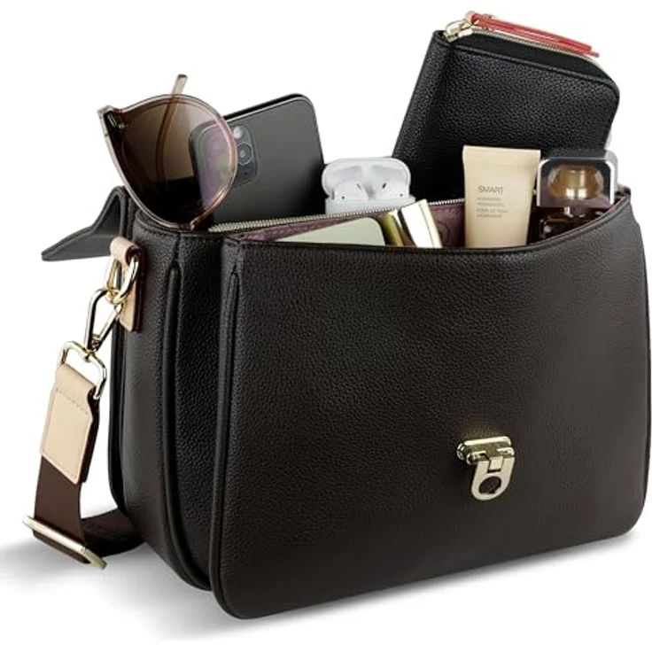 Bugatti Ella Classic Bag, Crossbody Bag aus Kunstleder, braun, 25 x 11 x 20 cm – Bild 4