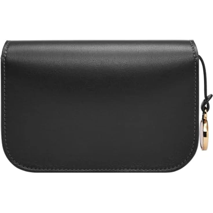 Fossil Umhängetasche Lennox Flap Crossbody S, Schwarz aus Leder mit verstellbarem Schulterriemen – Bild 3