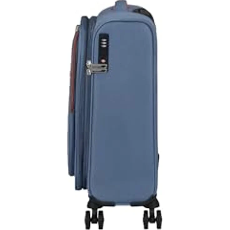 American Tourister Cloudrider, Kabinentrolley S 55 cm mit Dehnfalte, 4 Rollen, Blau, 38.50 l – Bild 3