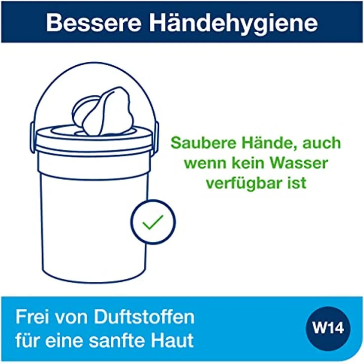 Tork Feuchte Handreinigungstücher im Spendereimer Weiß W14, Ohne Duftstoffe, 1 × 58 Tücher, 190592 – Bild 4
