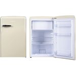 Amica KSR 361 160 B Retro Kühlschrank mit Gefrierfach/Coffee Cream (Beige) / 88cm (H) x 55cm (B) x 62cm (T) / Retro-Design