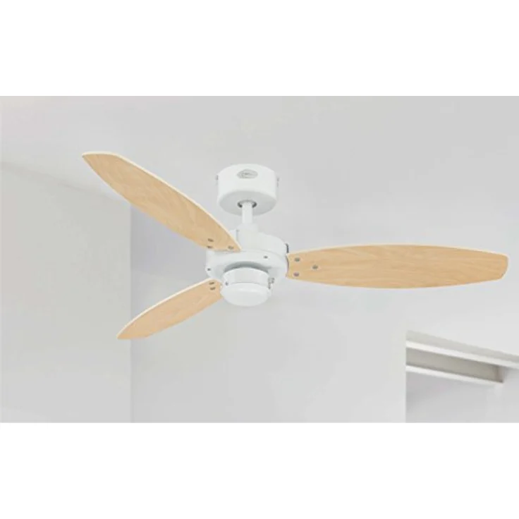 Westinghouse Lighting Jet II Deckenventilator, 105 cm Durchmesser, Wendeflügel mit Zugschalter, weiß | hellem Ahorn 7826140 – Bild 6
