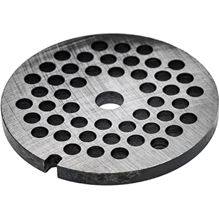 vhbw Lochscheibe Gr. 32 für ADE Fleischwolf, Stahl, Lochdurchmesser 8mm, 99,5mm Durchmesser, 48 Löcher, 13,4mm Bohrung – Bild 1