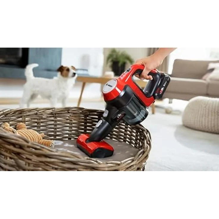 Bosch BCS711PET Besenstaubsauger Silber One Size / EU Plug 220V - Handstaubsauger mit beutelloser Reinigung und 40 min Akkulaufzeit – Bild 4