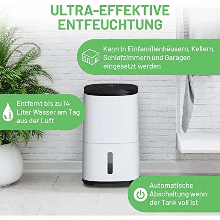 Meaco Luftreiniger MeacoDry Arete One 12L Luftentfeuchter & Luftreiniger Kombigerät, für 60 m² Räume, - extrem leise und außergewöhnlich energieeffizient – Bild 4