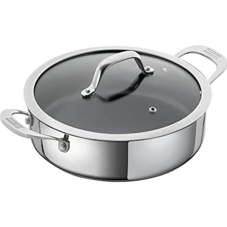KUHN RIKON Allround Servierpfanne Topf mit Glasdeckel, 24 cm, Edelstahl, für alle Herdarten inkl. Induktion – Bild 1
