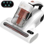 JIGOO J200 Milbensauger mit LED-Anzeige und UV-Licht, 500W, 99,9% Allergene entfernt, für Allergiker - Weiß