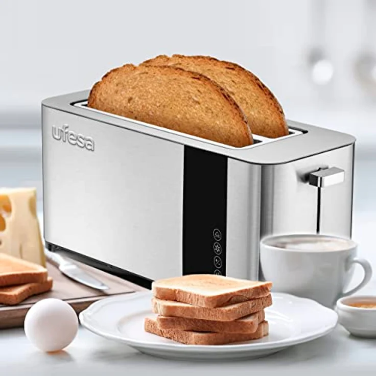 Ufesa Duo Plus Delux Toaster 2 Scheiben aus Edelstahl, LCD-Digitalbildschirm, 1400 W, Toaster Langschlitz, breiter Mund, 7 Röststufen – Bild 5