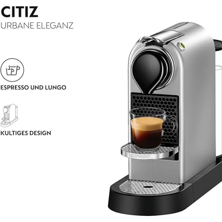 Krups Nespresso XN741B Kaffeemaschine Freistehende Espressomaschine Silber 1 Tassen – Bild 2